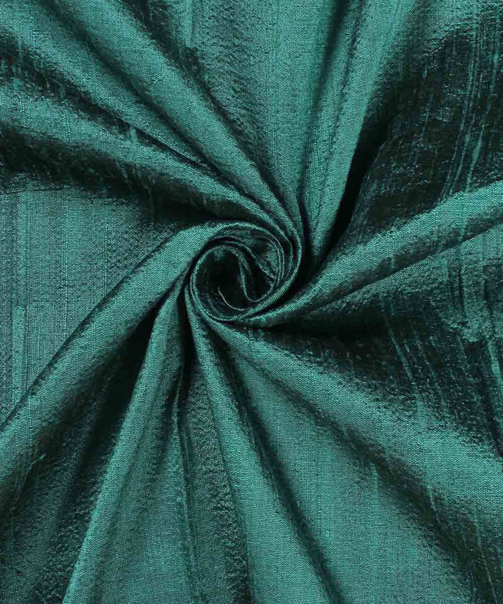 1.1m Handloom Raw Silk Green Fabric