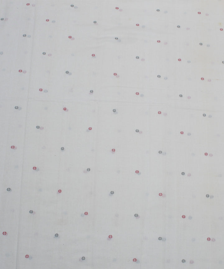 White handwoven cotton fabric