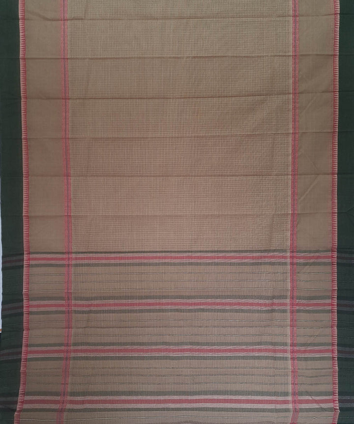 Grey handwoven cotton narayanpet saree