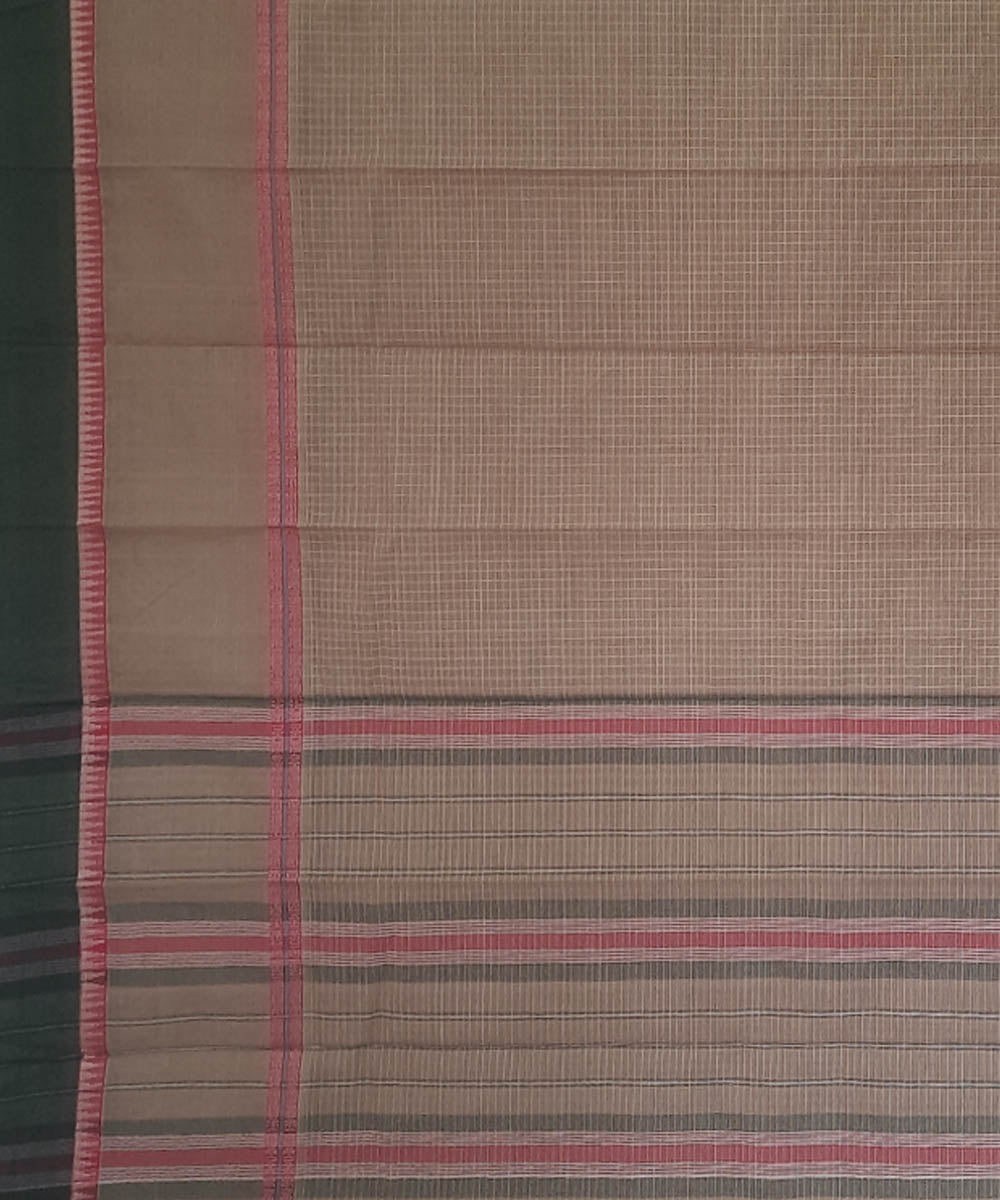 Grey handwoven cotton narayanpet saree