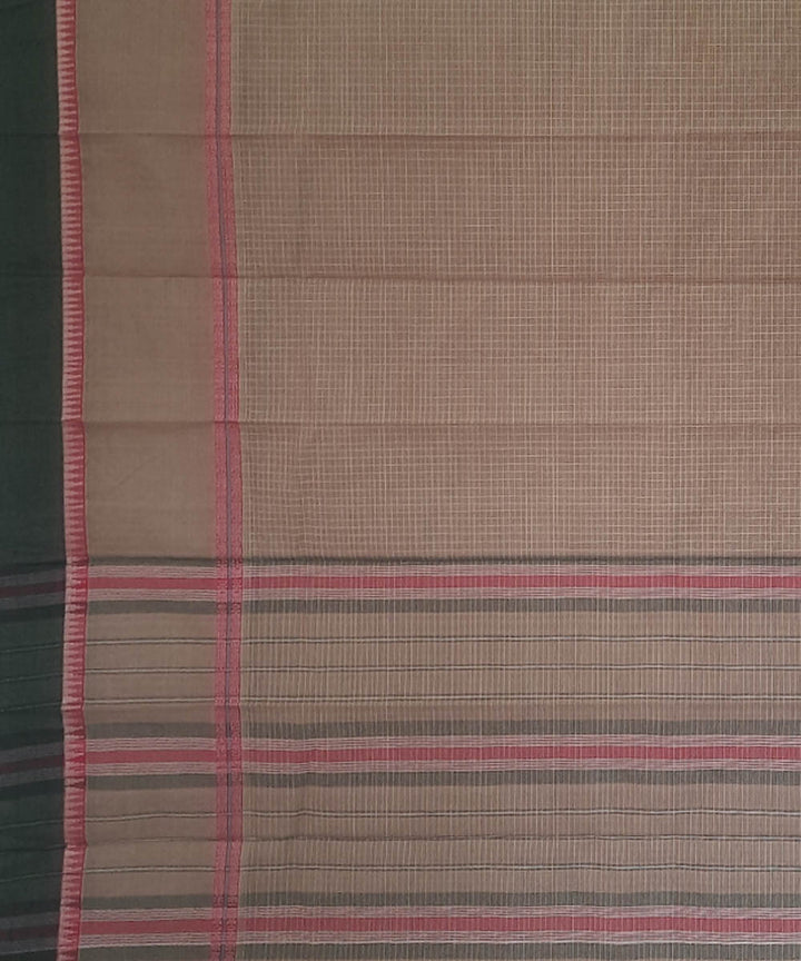 Grey handwoven cotton narayanpet saree