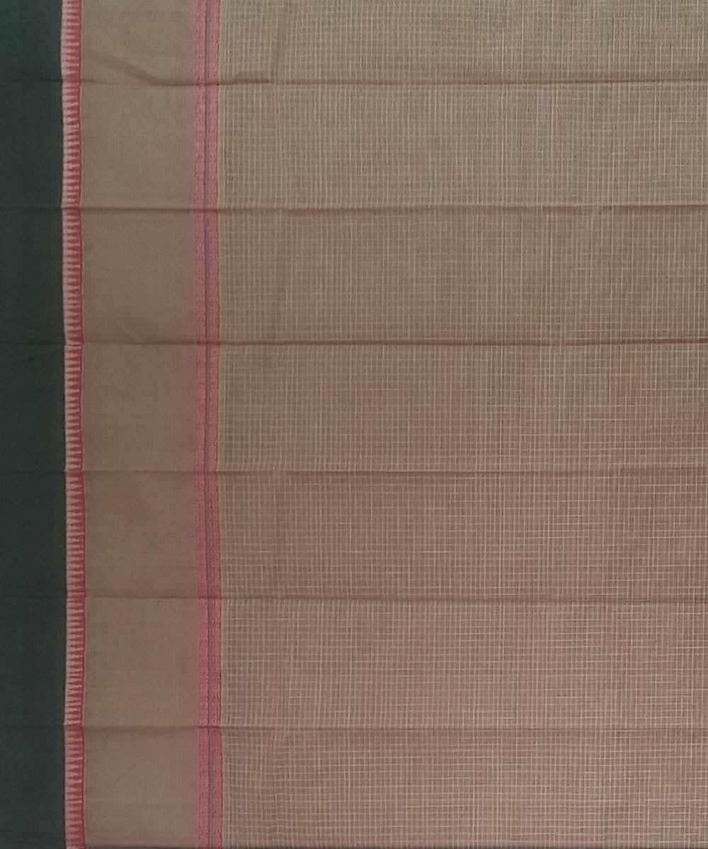 Grey handwoven cotton narayanpet saree