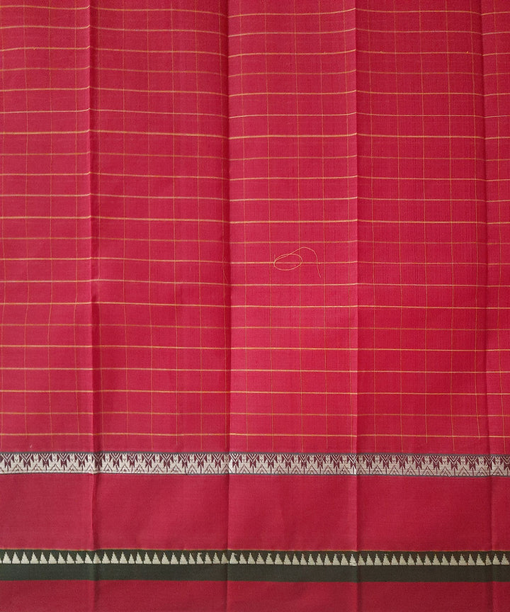 Pink handwoven narayanpet cotton saree