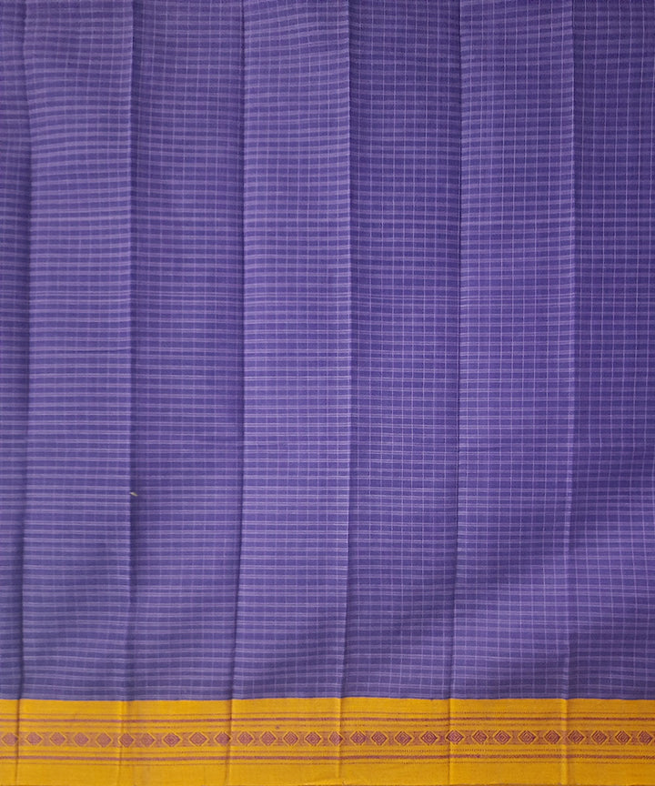 Violet handwoven cotton narayanpet saree