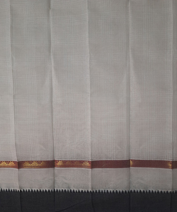 Cream handloom cotton narayanpet saree