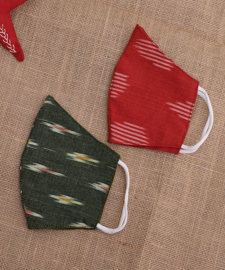 Multicolor assorted cotton ikat face mask