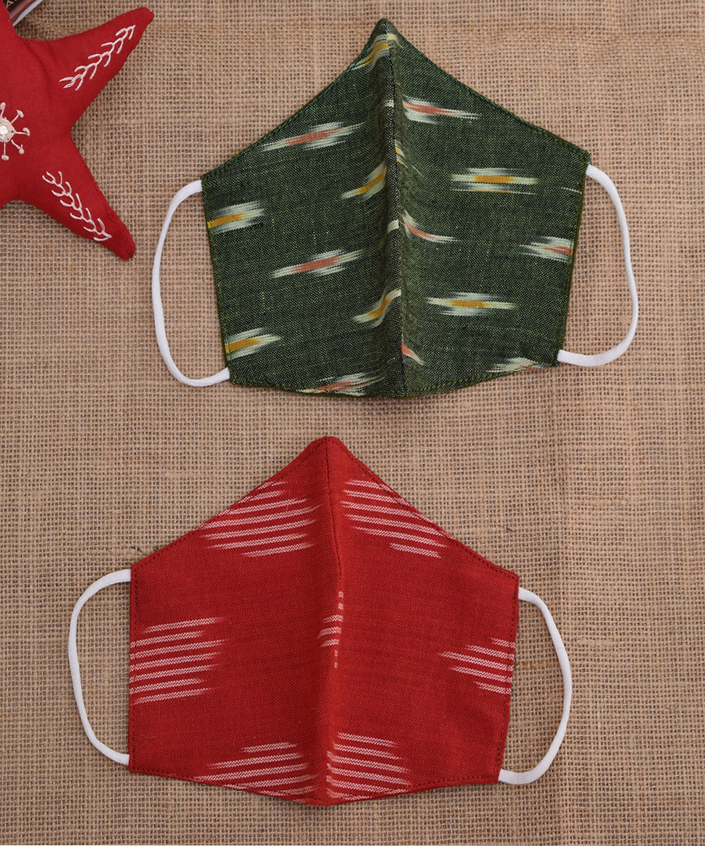 Multicolor assorted cotton ikat face mask