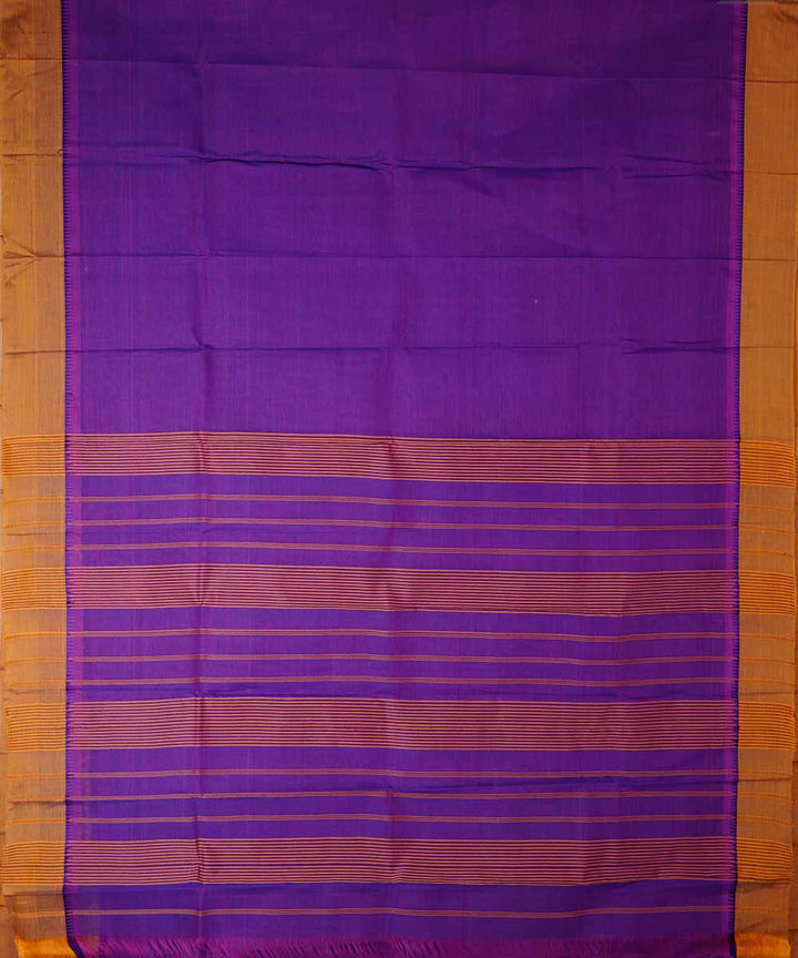 Violet handwoven cotton narayanpet saree