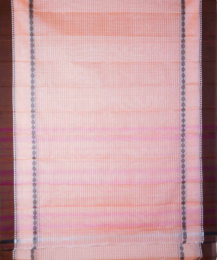 Light pink handloom cotton narayanpet saree
