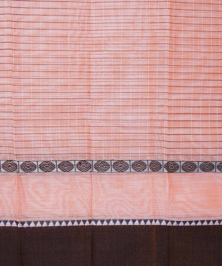 Light pink handloom cotton narayanpet saree