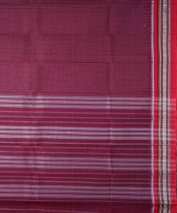 Purple maroon handwoven cotton narayanpet saree