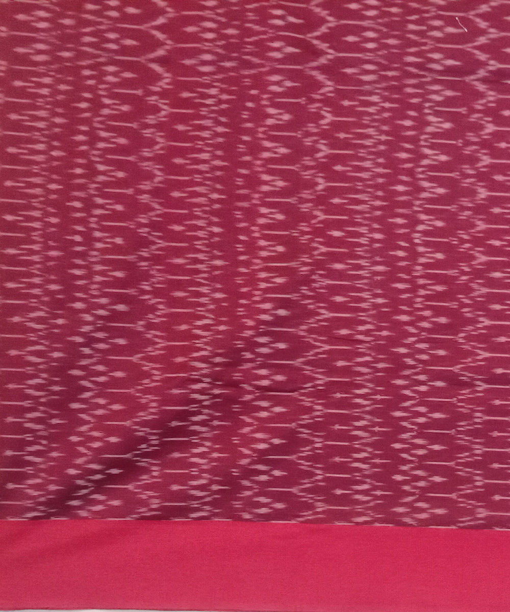 Maroon handloom cotton pochampally ikat saree