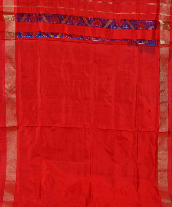 Blue multicolor handwoven ikat silk pochampally saree
