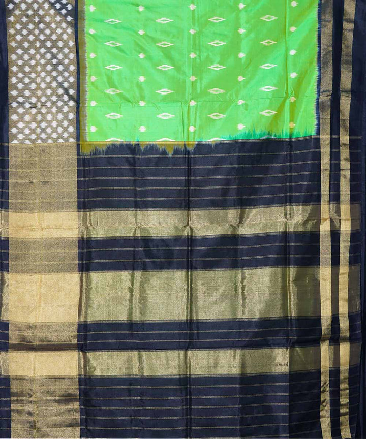 Electric green handwoven ikkat silk pochampally saree