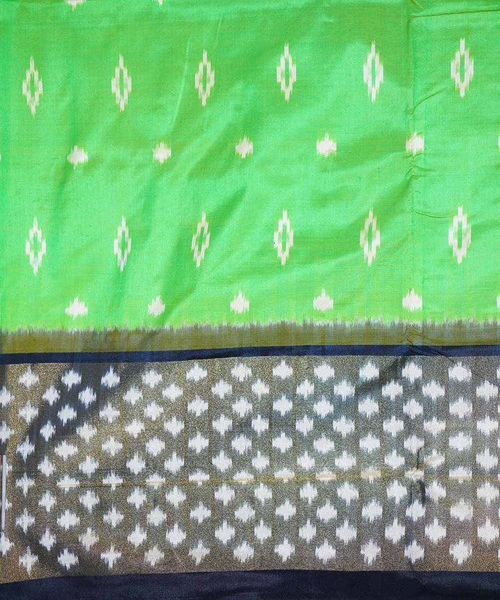 Electric green handwoven ikkat silk pochampally saree