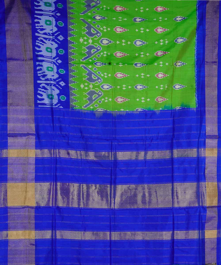 Green hand loom ikkat silk pochampally saree