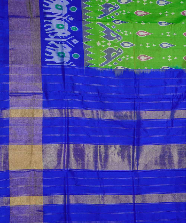 Green hand loom ikkat silk pochampally saree