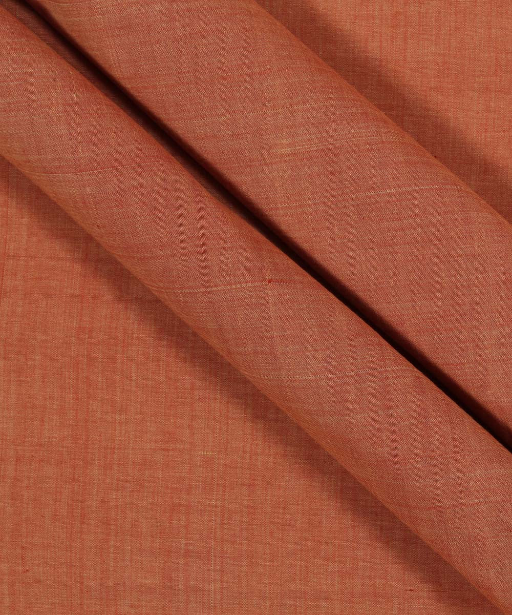 0.7m Peach Handloom Mangalagiri Cotton Fabric
