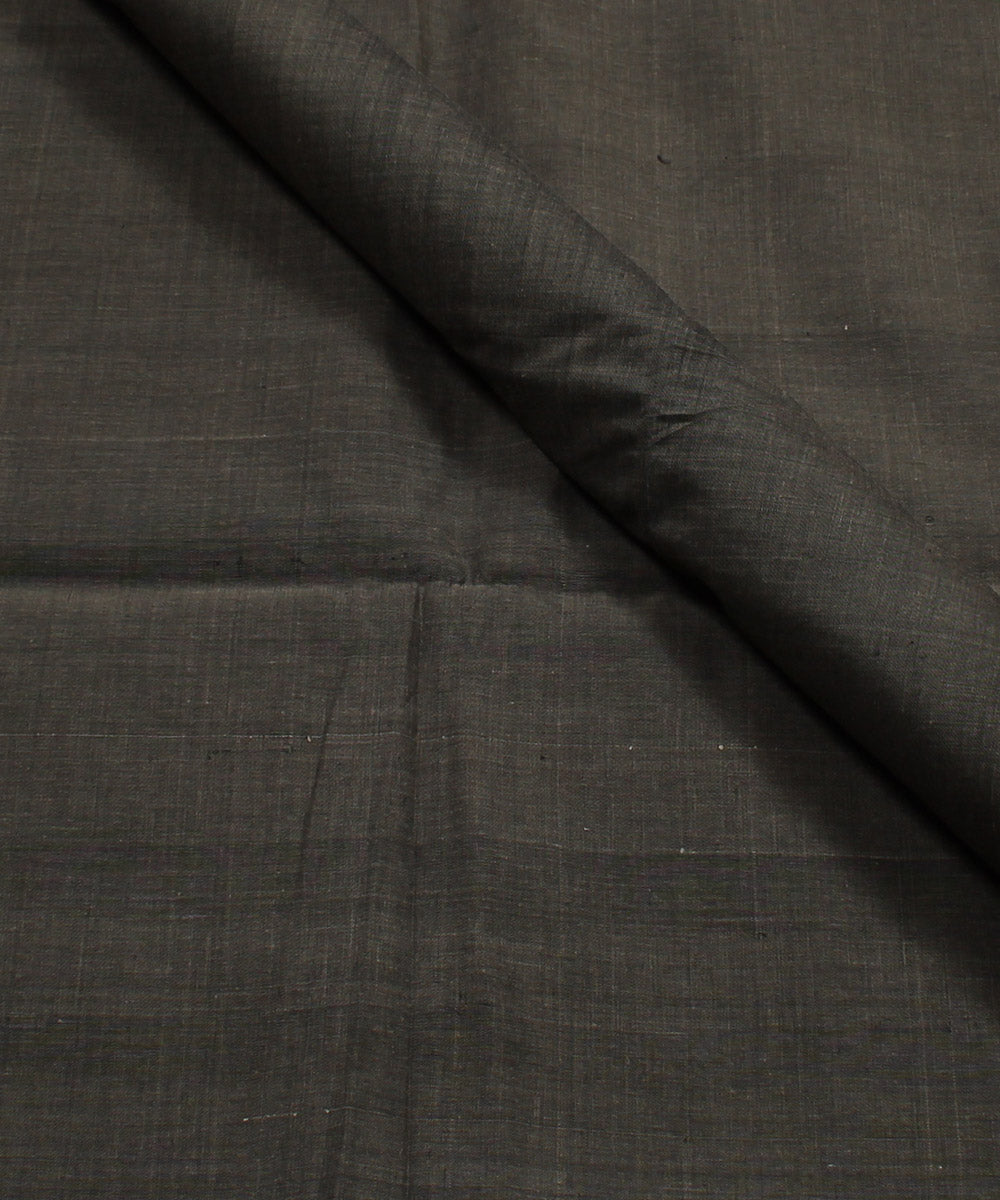 1.1m Grey Brown Mangalagiri Handloom Cotton Fabric