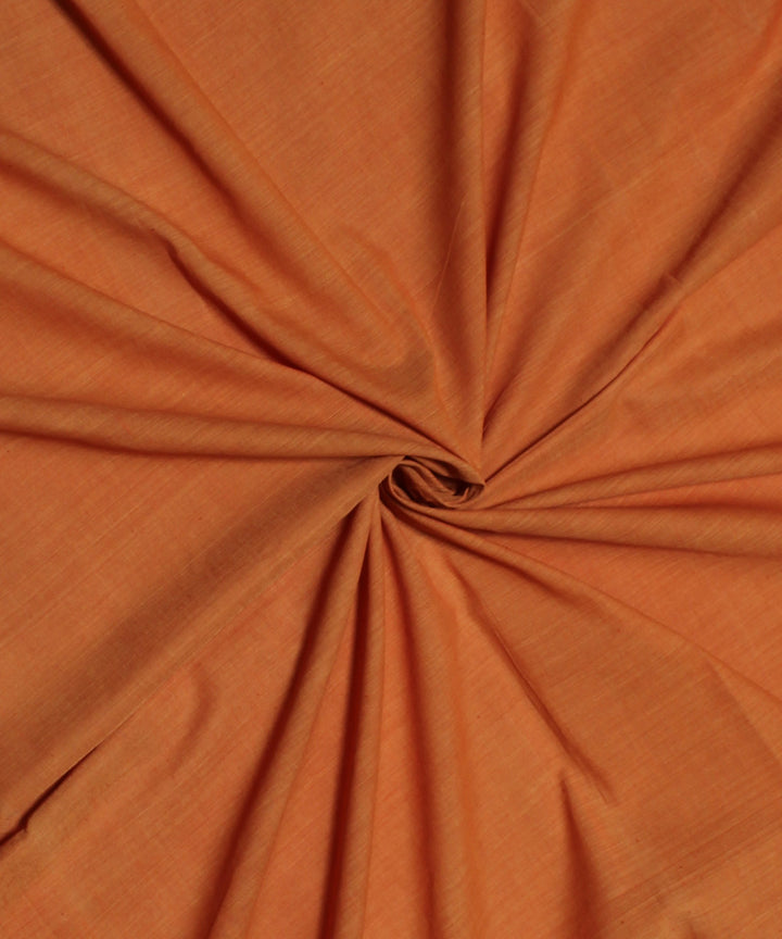 Orange handwoven cotton mangalgiri fabric