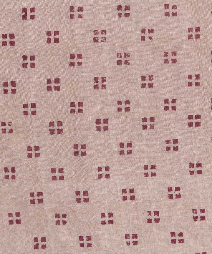 0.7m Beige Mangalgiri Handwoven Cotton Fabric