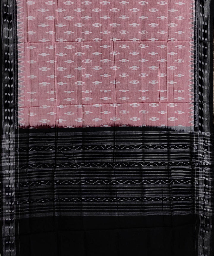 Pink grey black handloom cotton sambalpuri dupatta