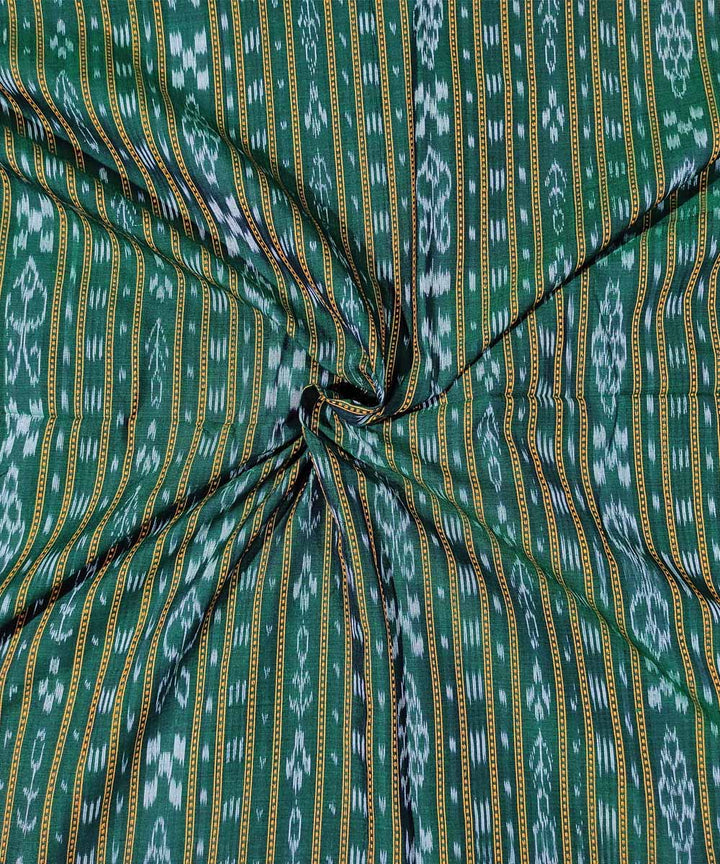 Dark green handwoven cotton sambalpuri kurta material(2.5m per qty)