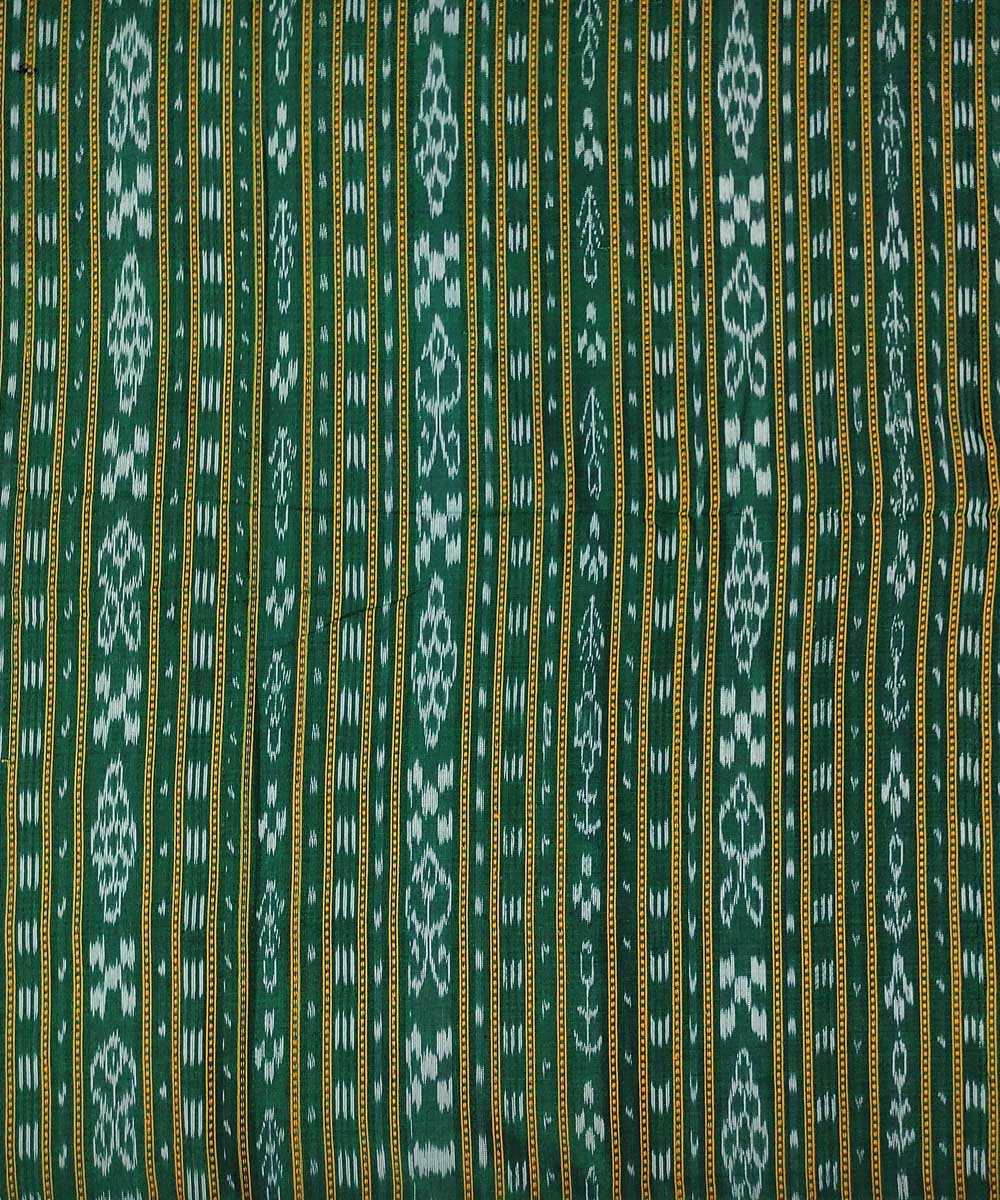 Dark green handwoven cotton sambalpuri kurta material(2.5m per qty)