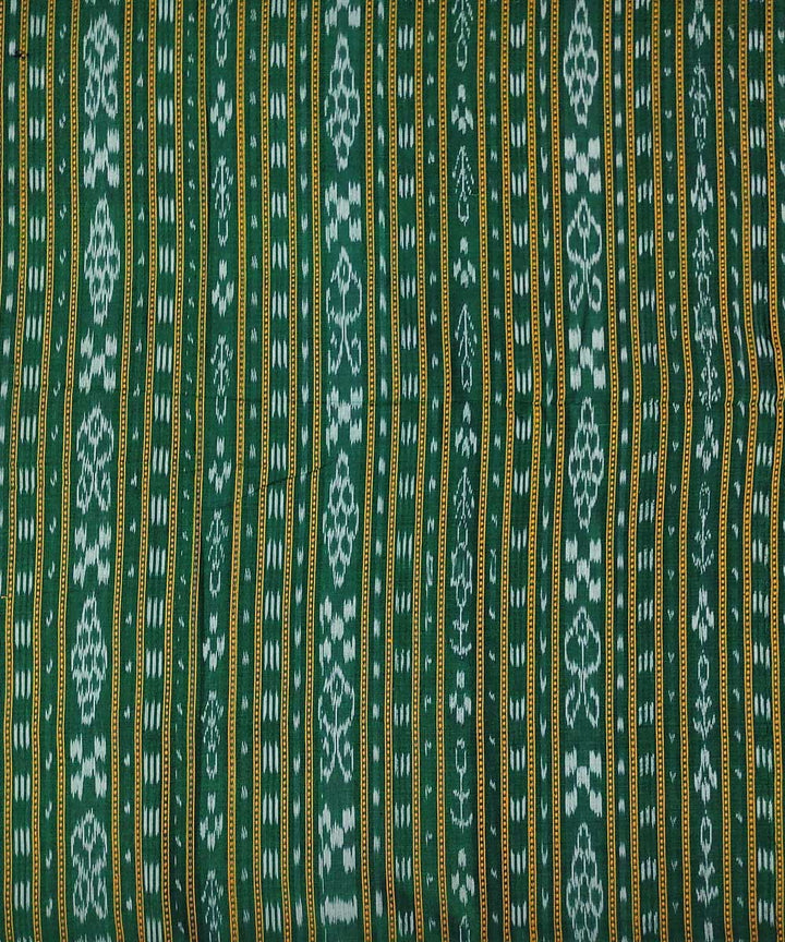 Dark green handwoven cotton sambalpuri kurta material(2.5m per qty)