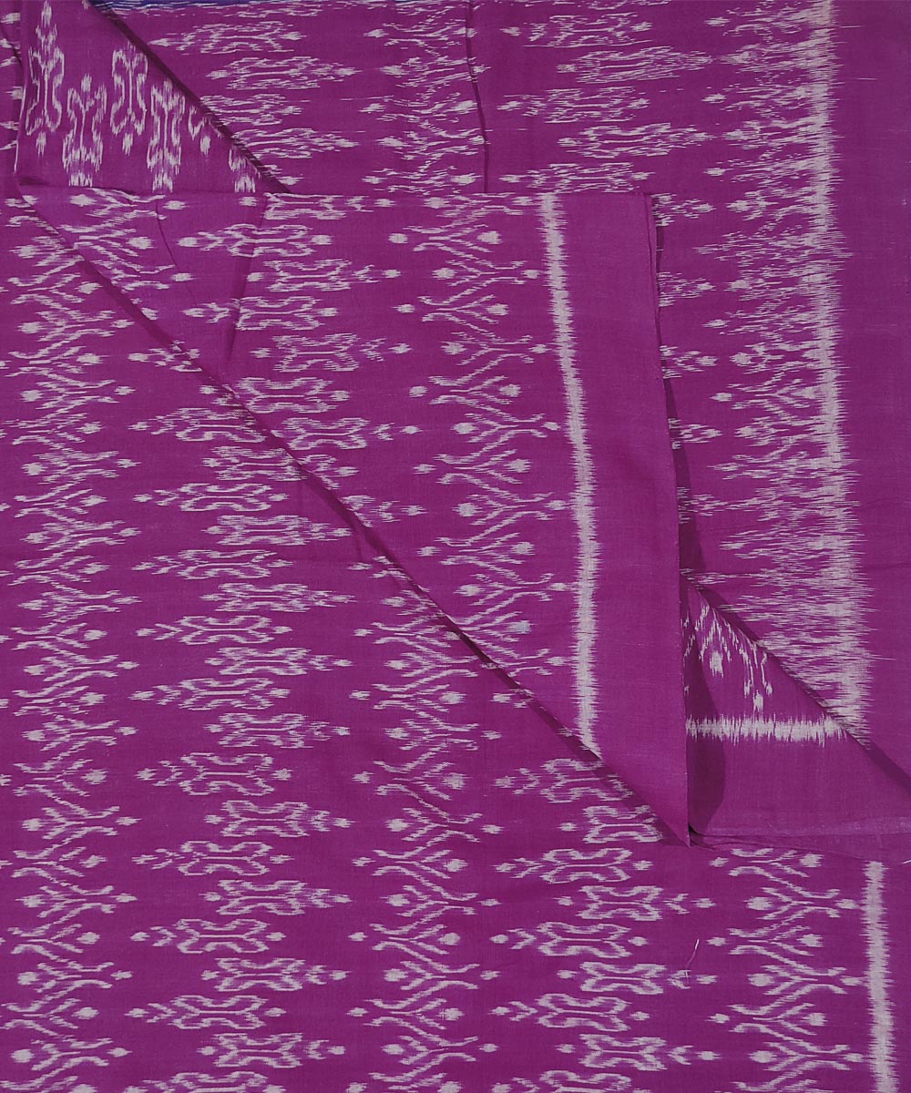 Purple handwoven cotton sambalpuri kurta material