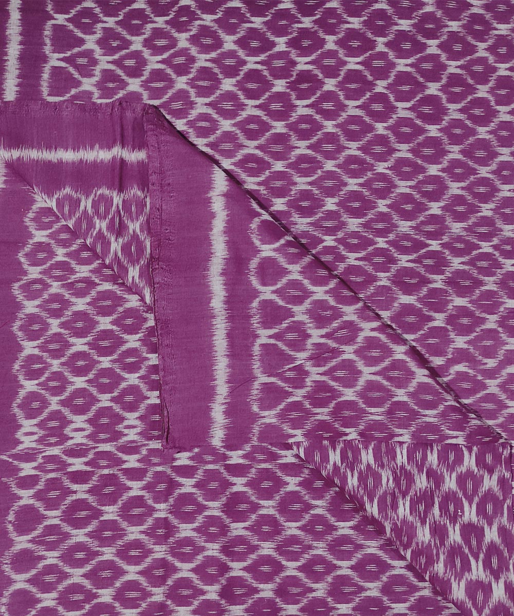 Purple hand woven cotton sambalpuri kurta material