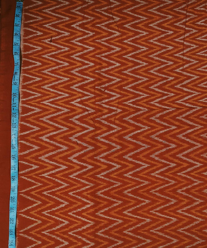 2.5m Orange handwoven cotton sambalpuri kurta fabric