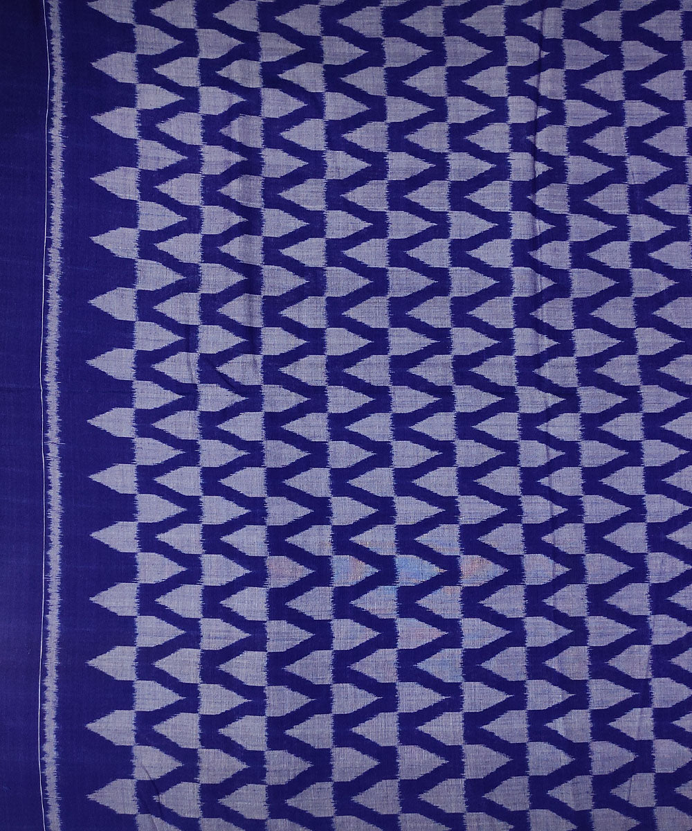 Blue hand woven cotton sambalpuri kurta material(2.5m per qty)