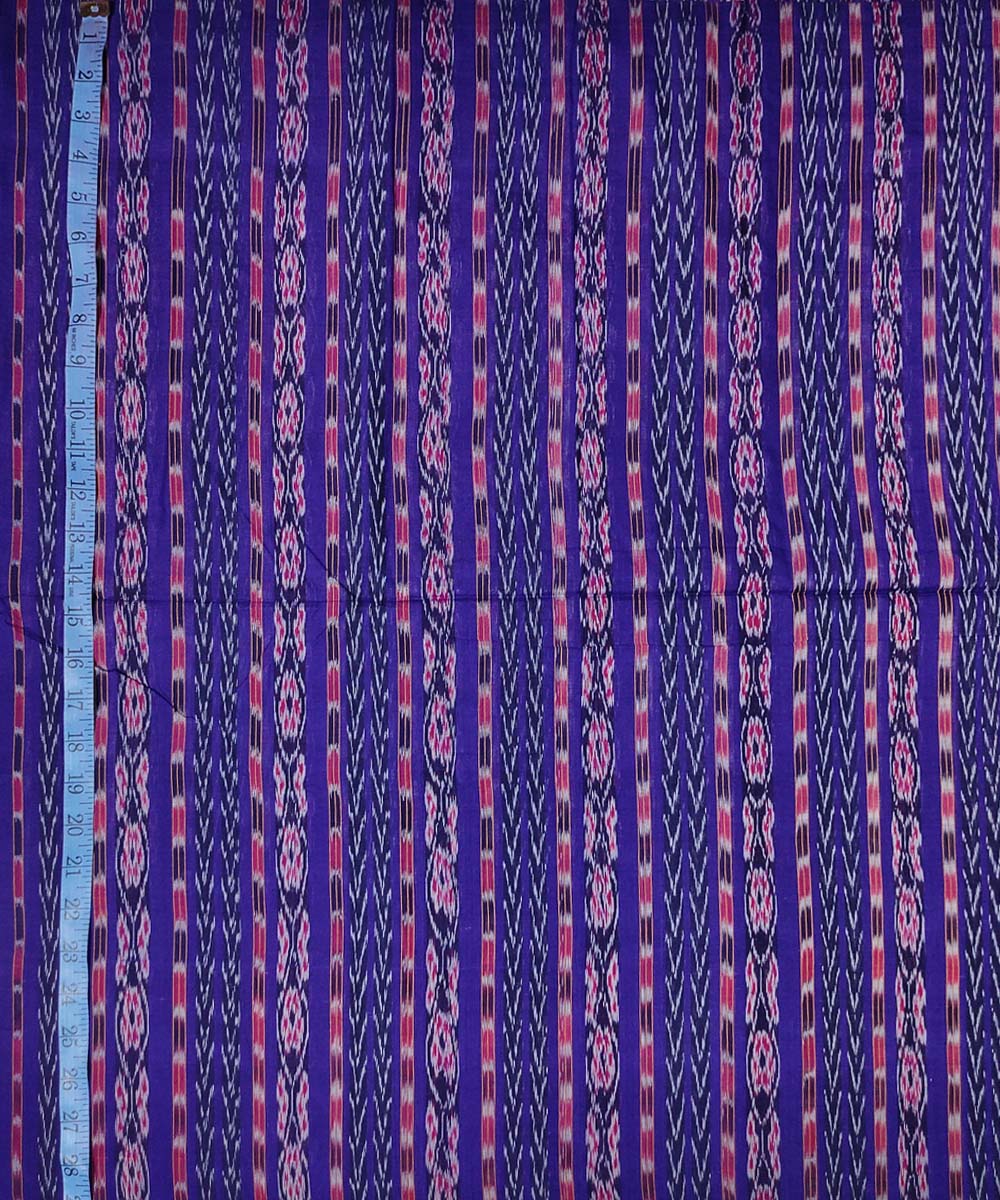 2.5m Azure blue handwoven cotton sambalpuri kurta fabric