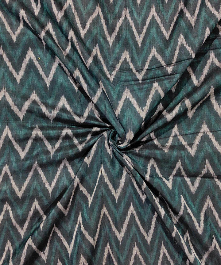 2.5m Dark green handwoven cotton sambalpuri kurta fabric