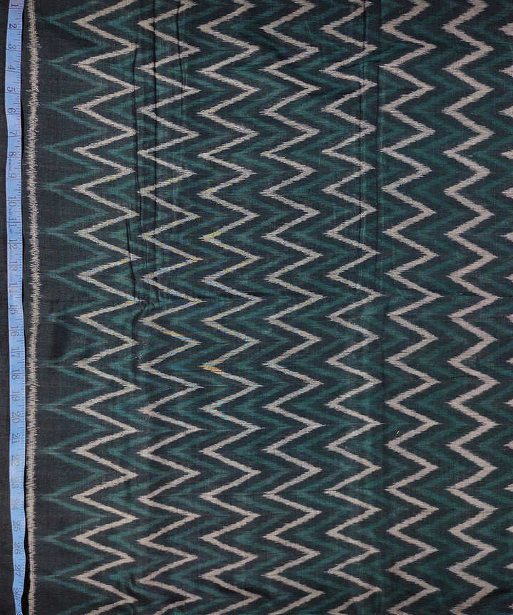 2.5m Dark green handwoven cotton sambalpuri kurta fabric