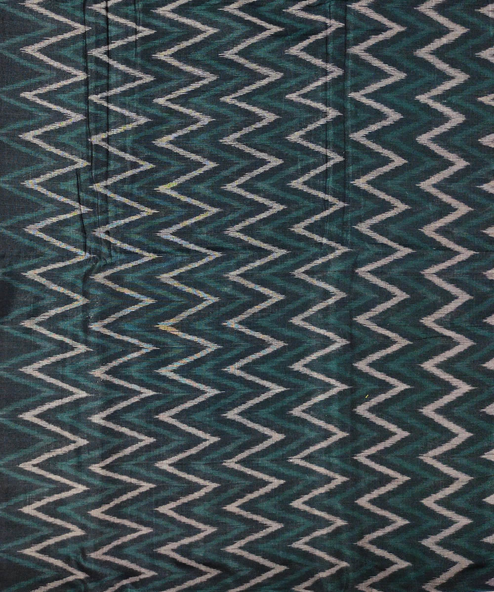 2.5m Dark green handwoven cotton sambalpuri kurta fabric