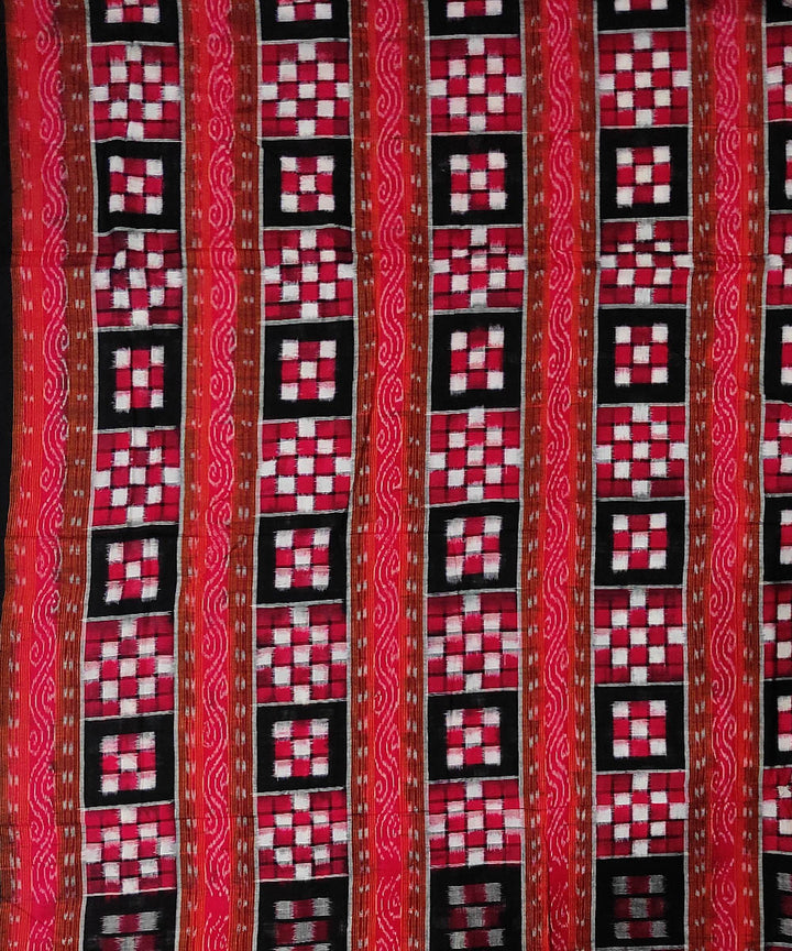 Maroon hand woven cotton sambalpuri ikat kurta material(2.5m per qty)