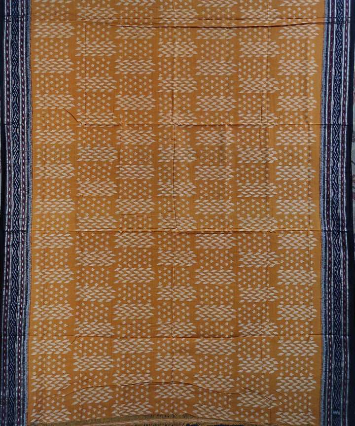 Orange handwoven cotton nuapatna saree