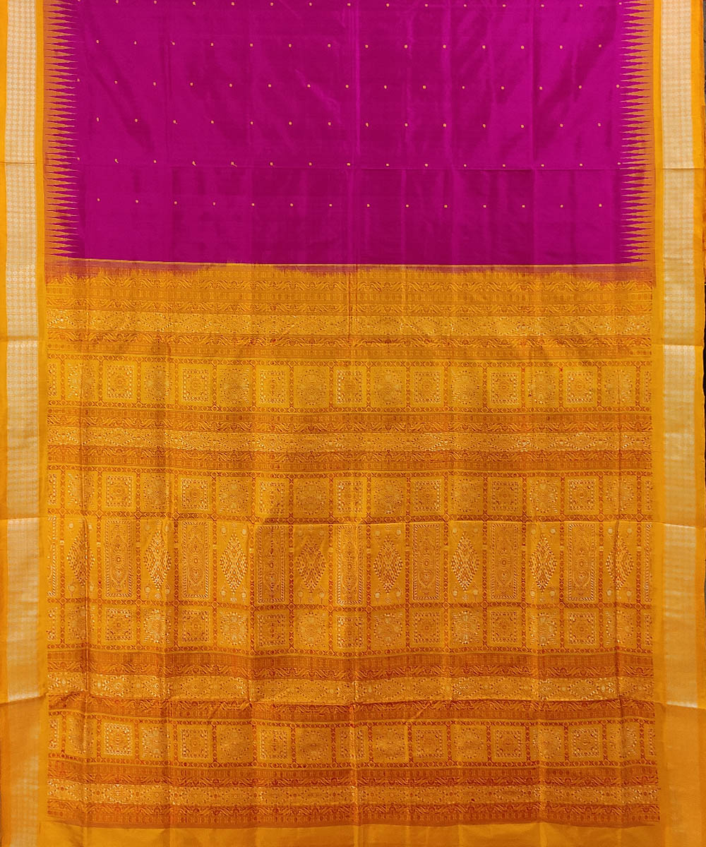 Purple handwoven silk bomkai saree