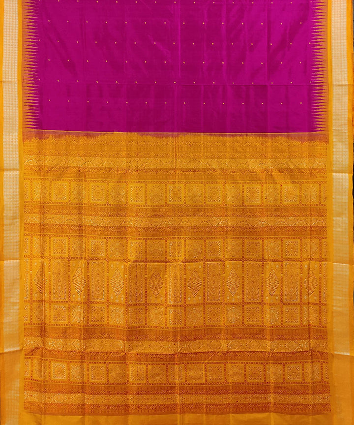 Purple handwoven silk bomkai saree