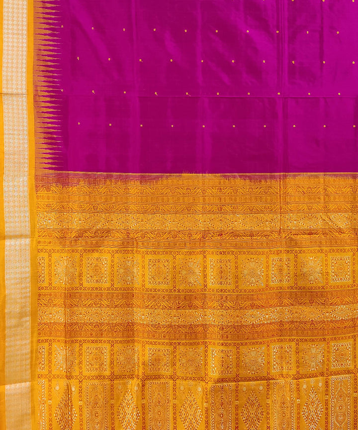 Purple handwoven silk bomkai saree