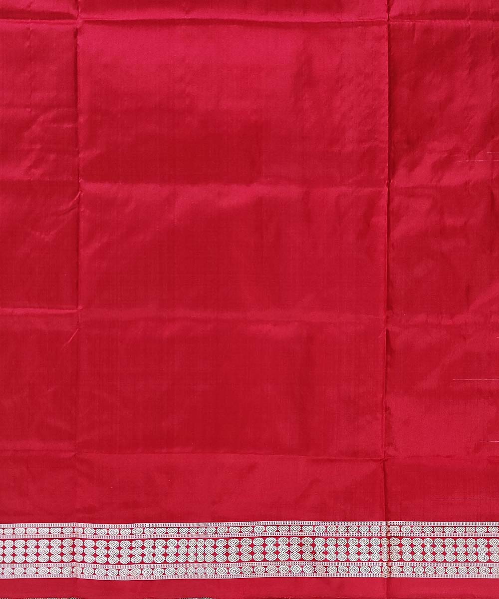 Grey handwoven silk bomkai saree