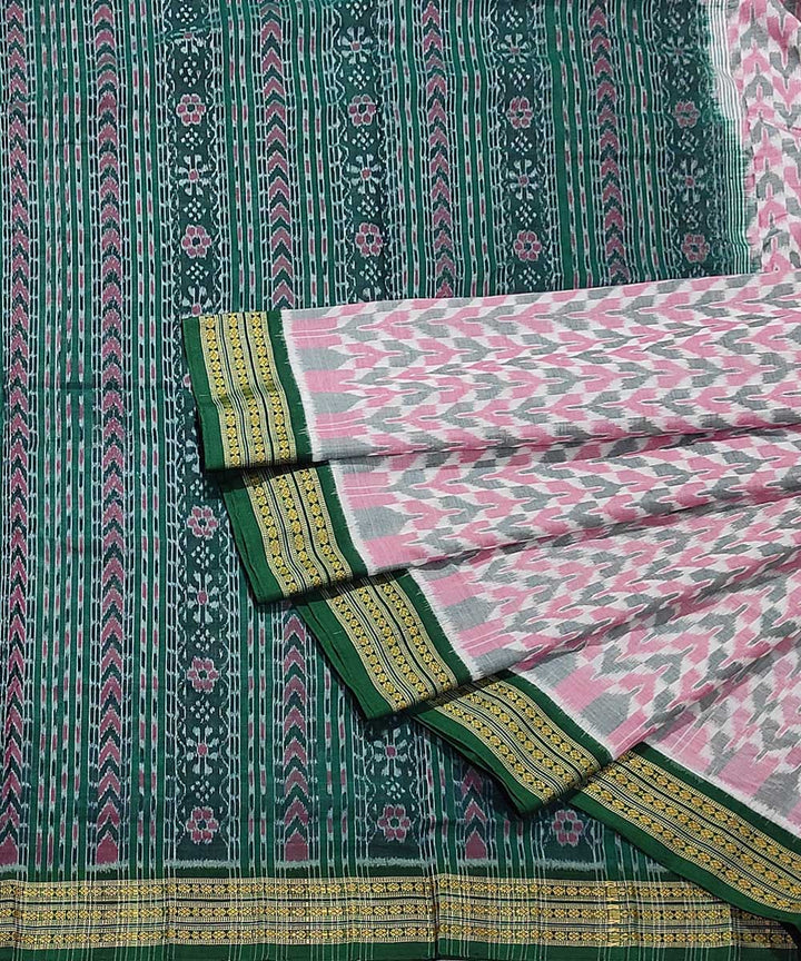 Multicolor handwoven cotton sambalpuri saree