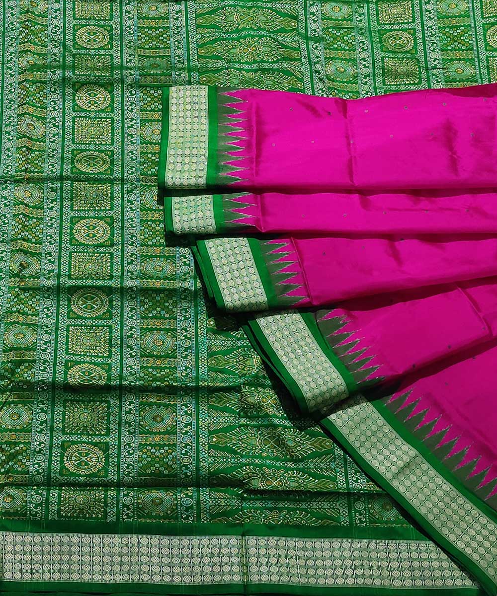 Lavender green handwoven silk sambalpuri saree – GoCoop