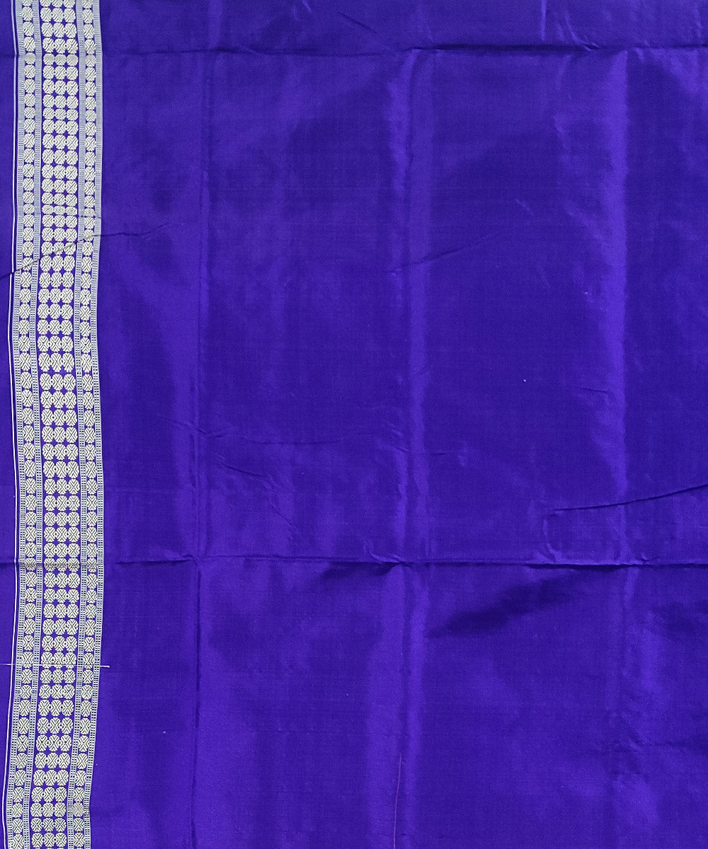 Pink violet handwoven silk sambalpuri saree