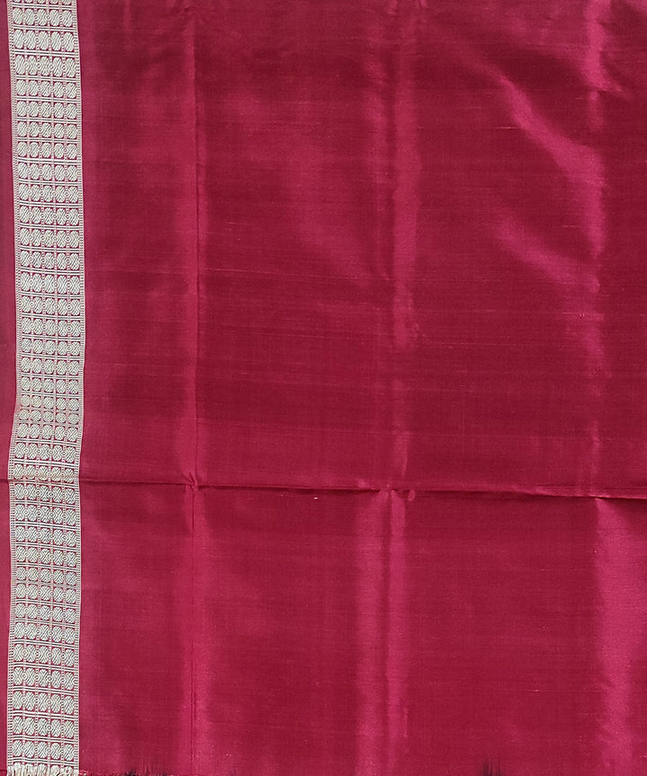 Red black handwoven silk sambalpuri saree