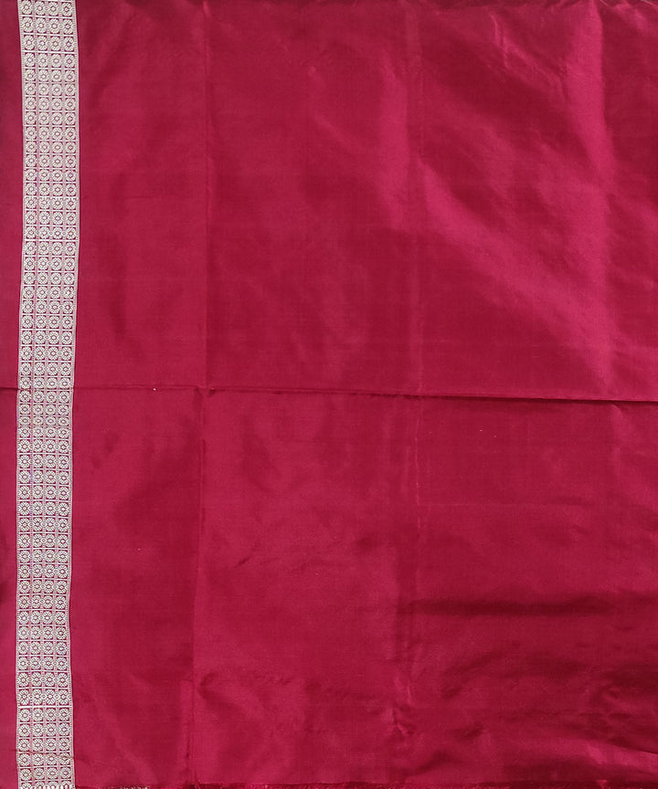 Red maroon handwoven silk sambalpuri saree