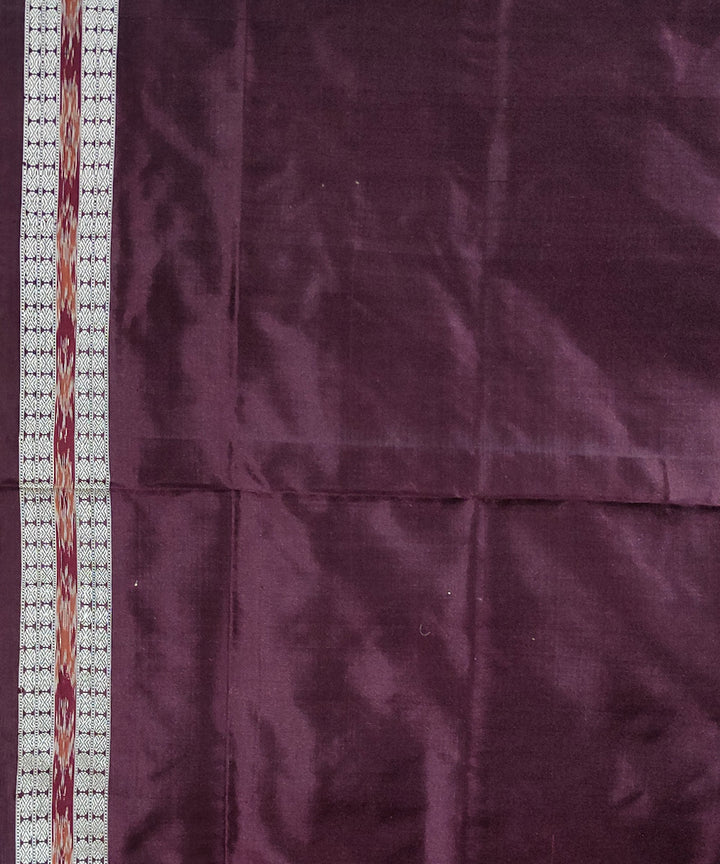 Red deep maroon handwoven silk sambalpuri saree