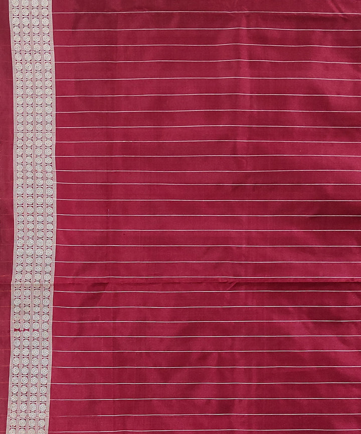 Navy blue maroon handloom silk sambalpuri saree